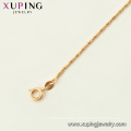 45165 xuping fashion necklace copper alloy 18K gold color simple   necklace for party